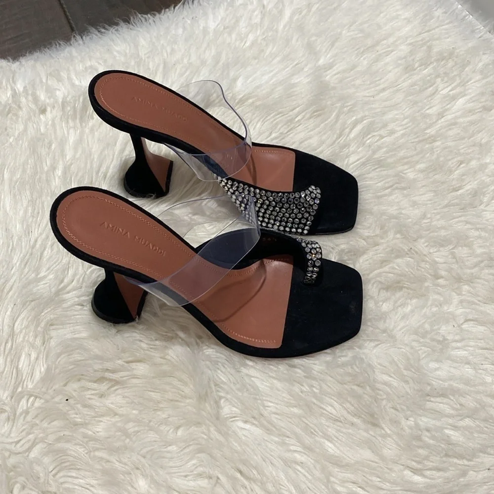 Amina Muaddi Paloma crystal slipper size 36.5EU